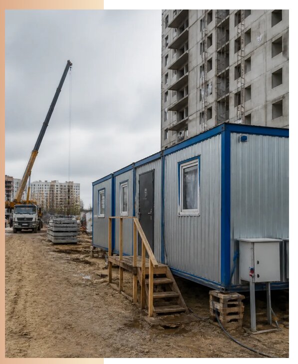 Аренда строительных вагончиков для рабочих в Ревде